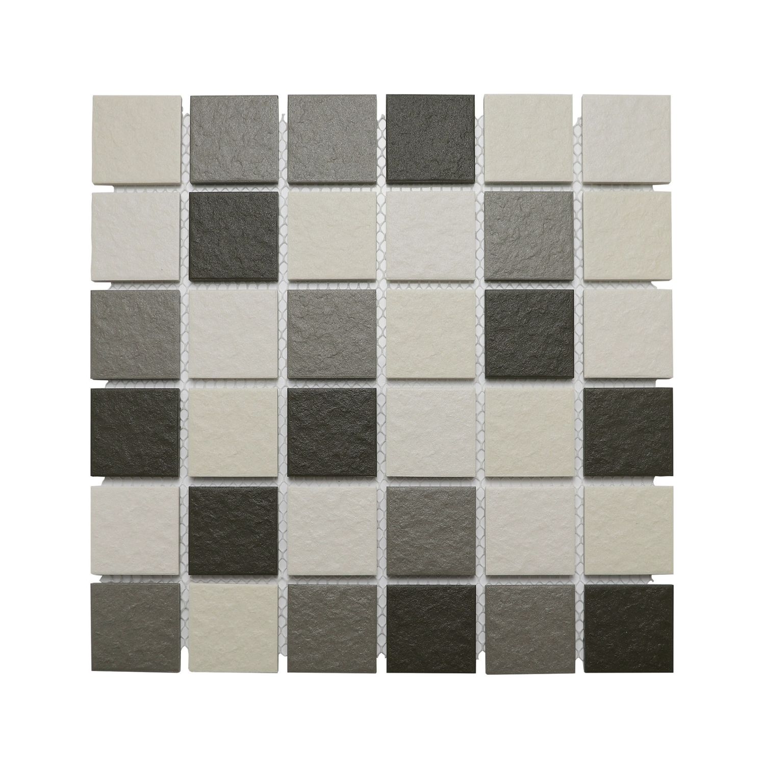 Porcelain Mosaic Grey Charcoal Mix