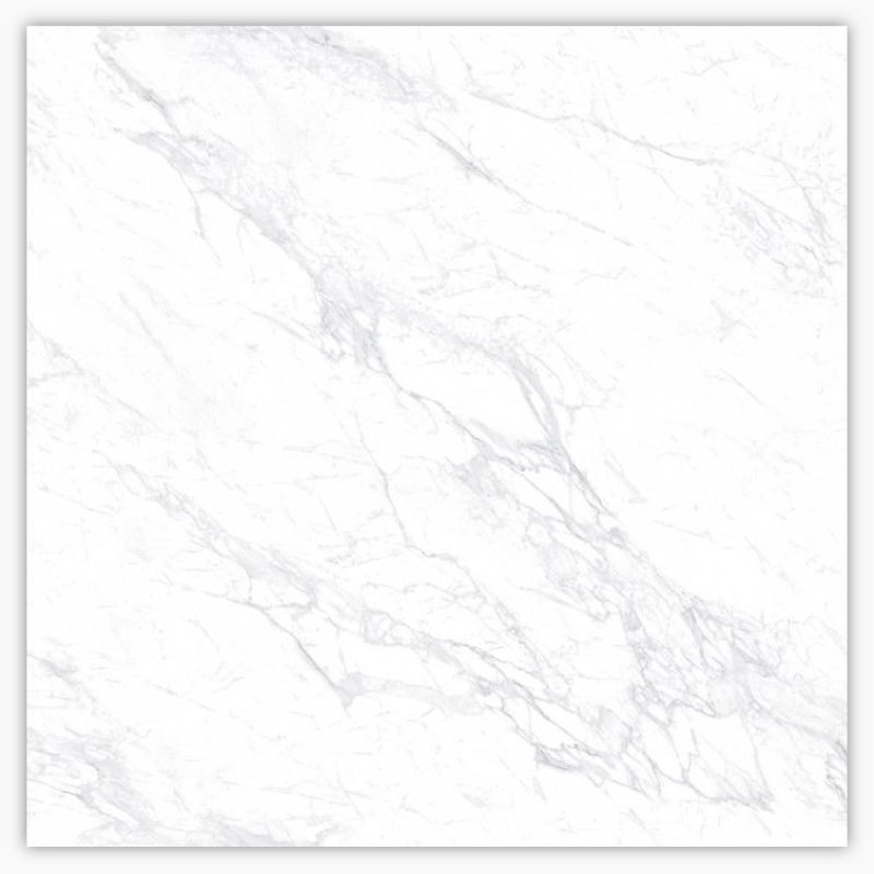 Antique Cararra Shiny Porcelain Floor Tile - 600 x 600mm