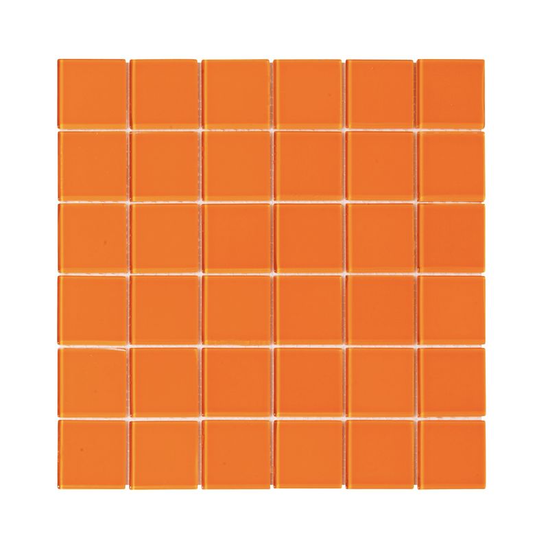 Glass Mosaic Tangerine 48 x 48 - 300 x 300mm