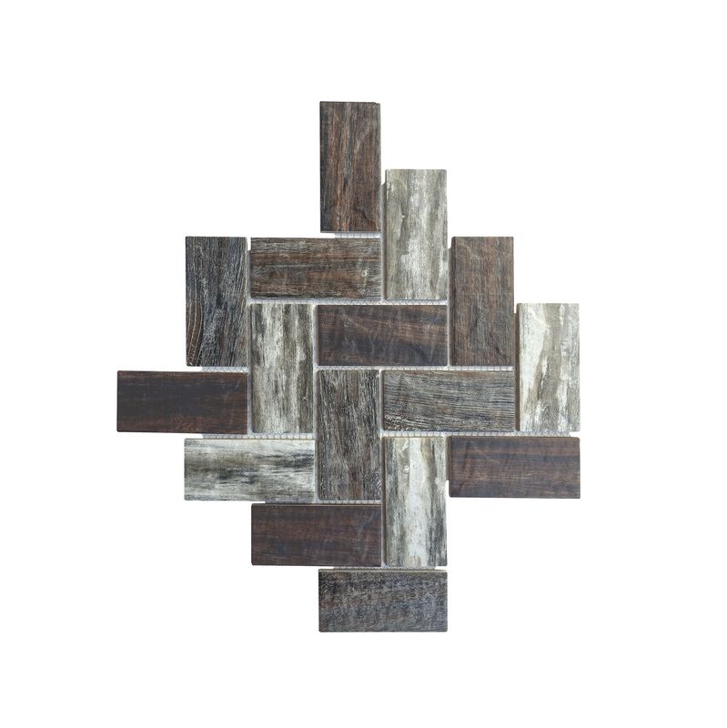 Porcelain Matt Mosaic Fishbone Swamp Wood Porcelain Matt Mosaic Fishbone Swamp Wood