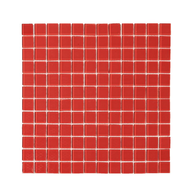 Glass Mosaic Cherry Red 25 x 25 - 300 x 300mm