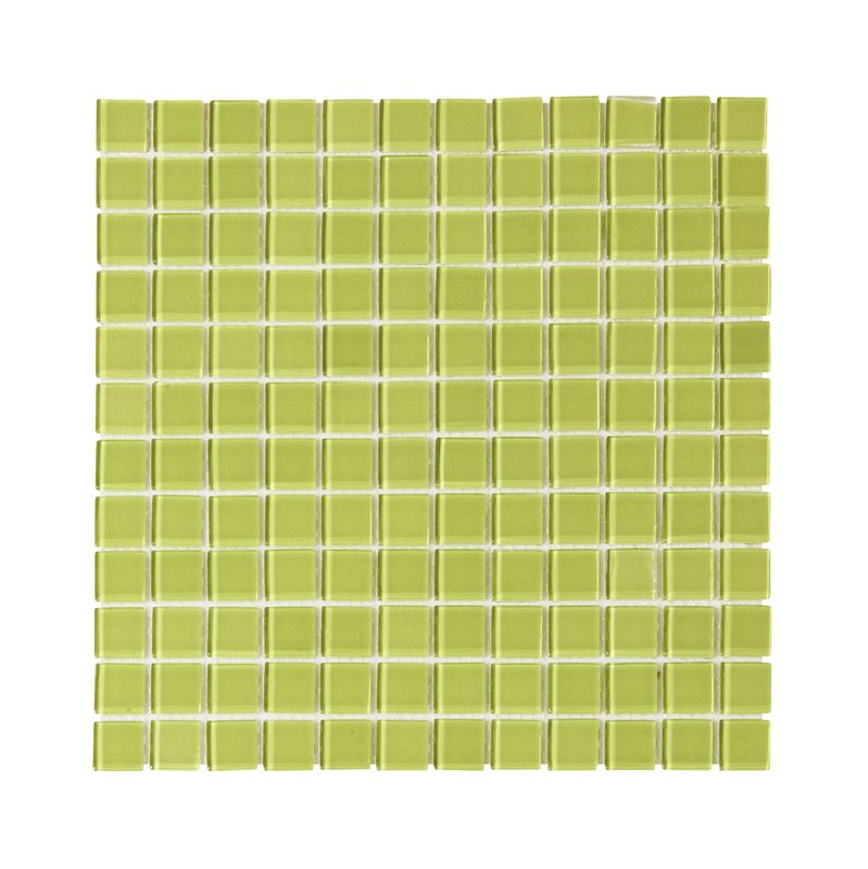 Glass Mosaic Lime Green 25 x 25 - 300 x 300mm