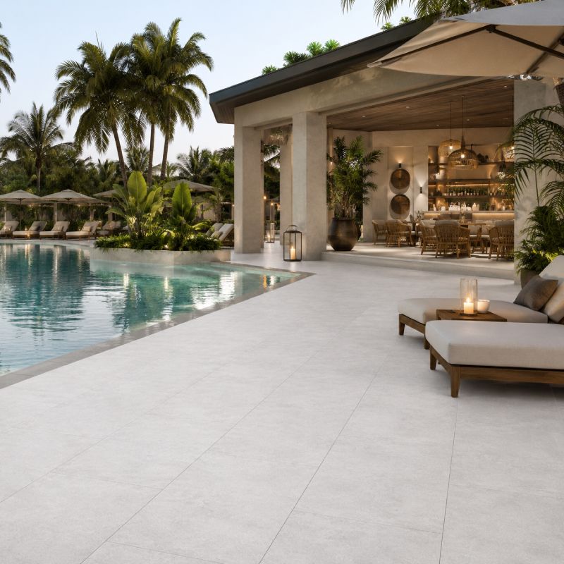 Cloud White Matt Porcelain Floor Tile - 600 x 1200mm Cloud White Matt Porcelain Floor Tile - 600 x 1200mm