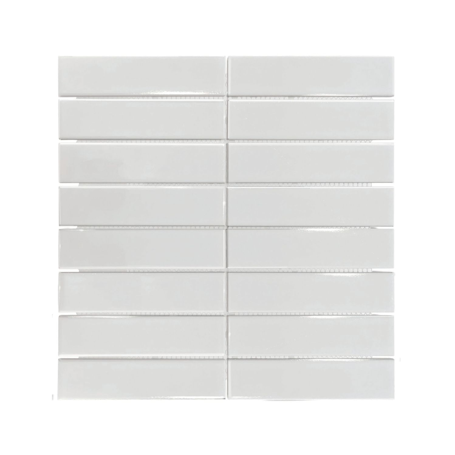 Porcelain Mosaic Strip White