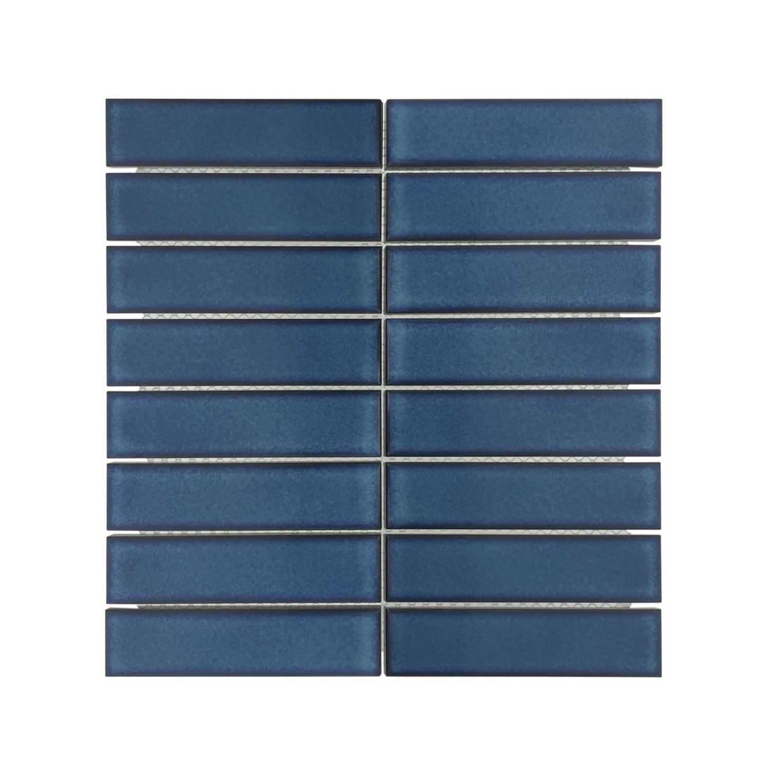 Porcelain Mosaic Strip Blue - 300 x 300mm
