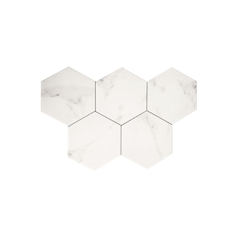 Porcelain Matt Hexagon Tile Marble White Porcelain Matt Hexagon Tile Marble White