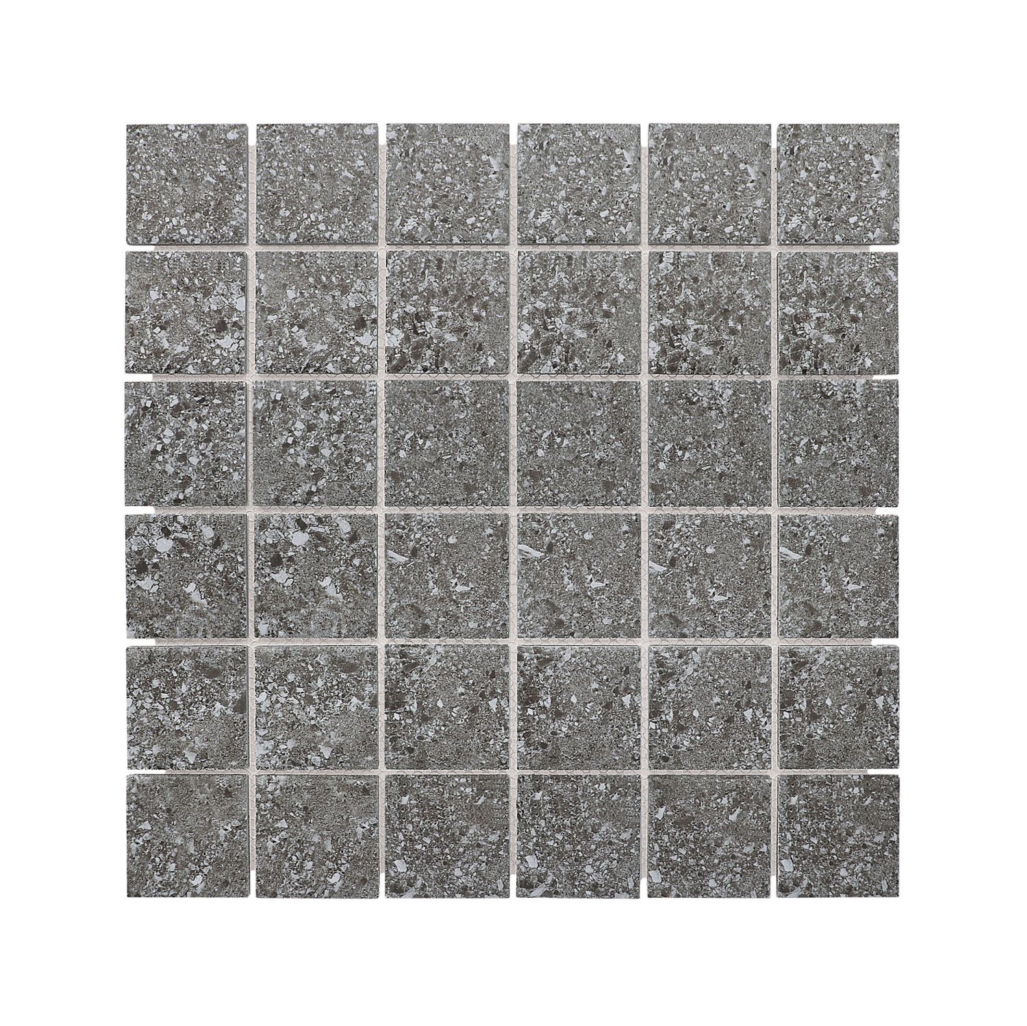 Porcelain Mosaic Terrazzo Dark Grey