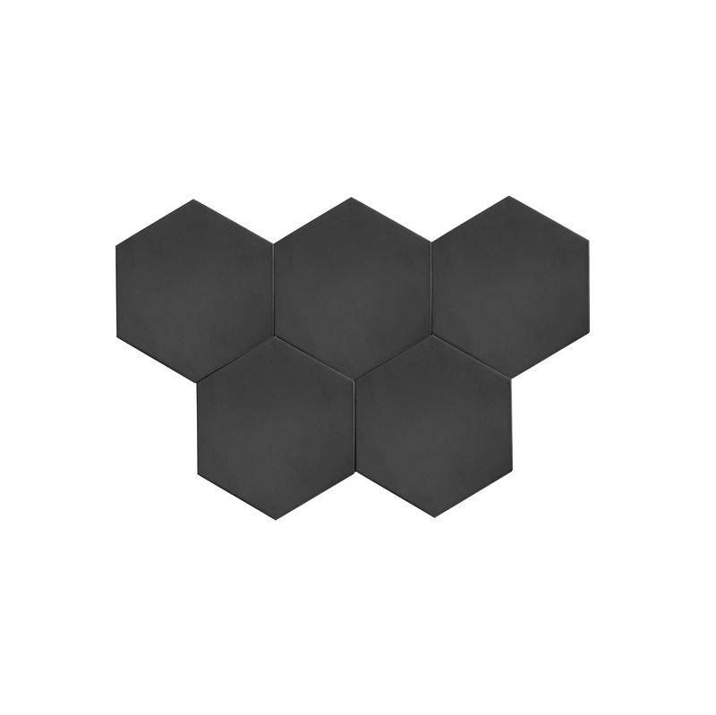 Porcelain Matt Hexagon Tile Black Porcelain Matt Hexagon Tile Black