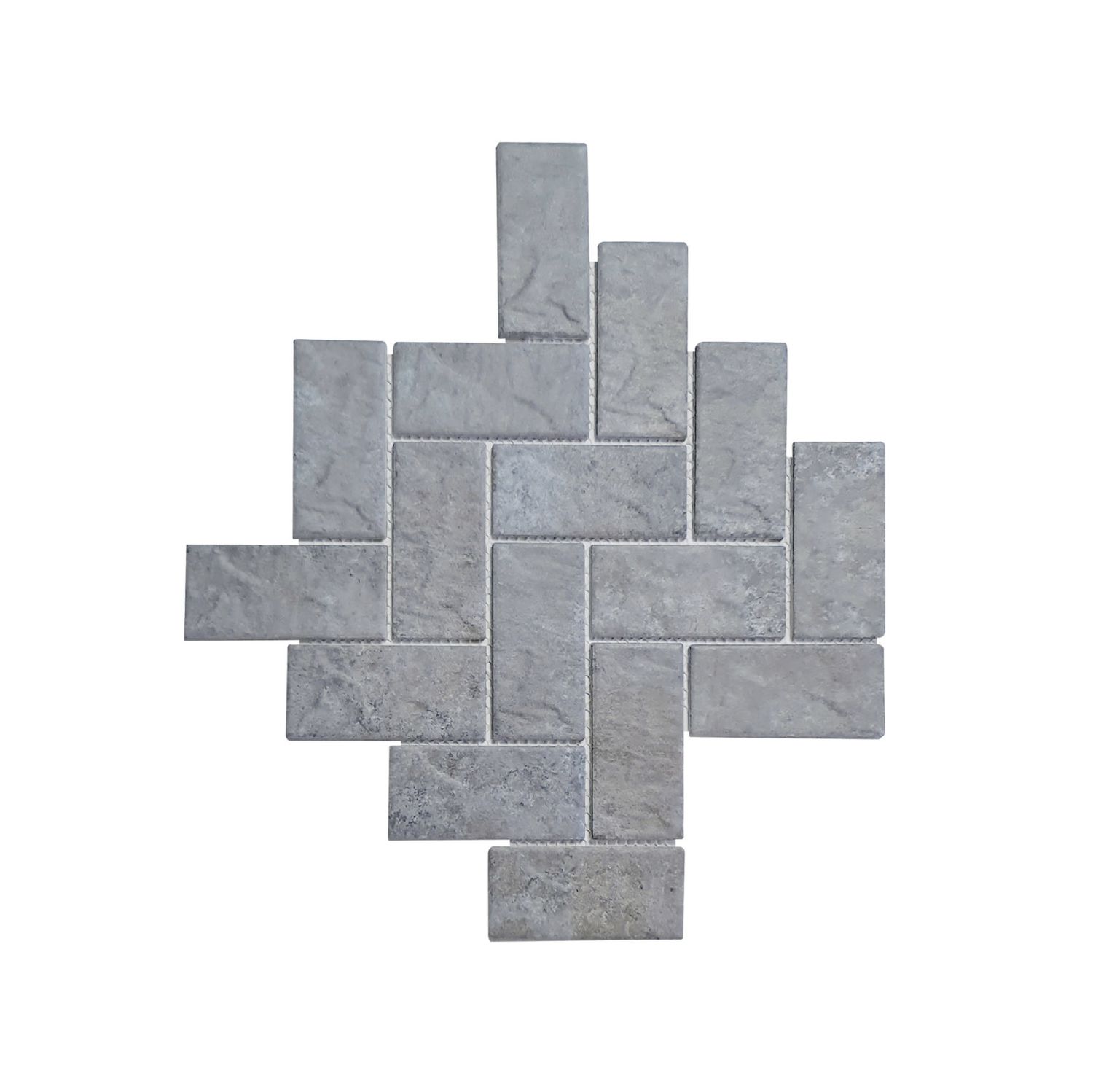 Porcelain Mosaic Fishbone Matt Grey
