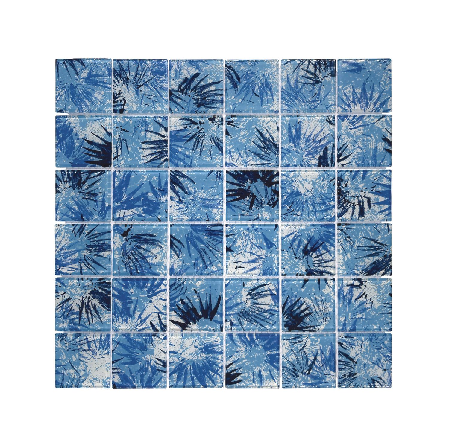 Glass Mosaic Blue Sky Splash Mix