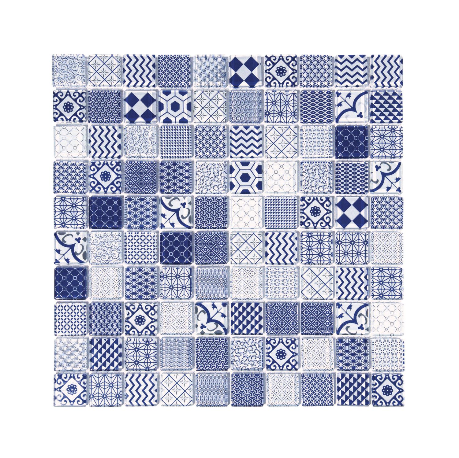 Glass Mosaic Delft Blue