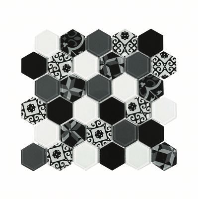 Glass Mosaic Hexagon Delft