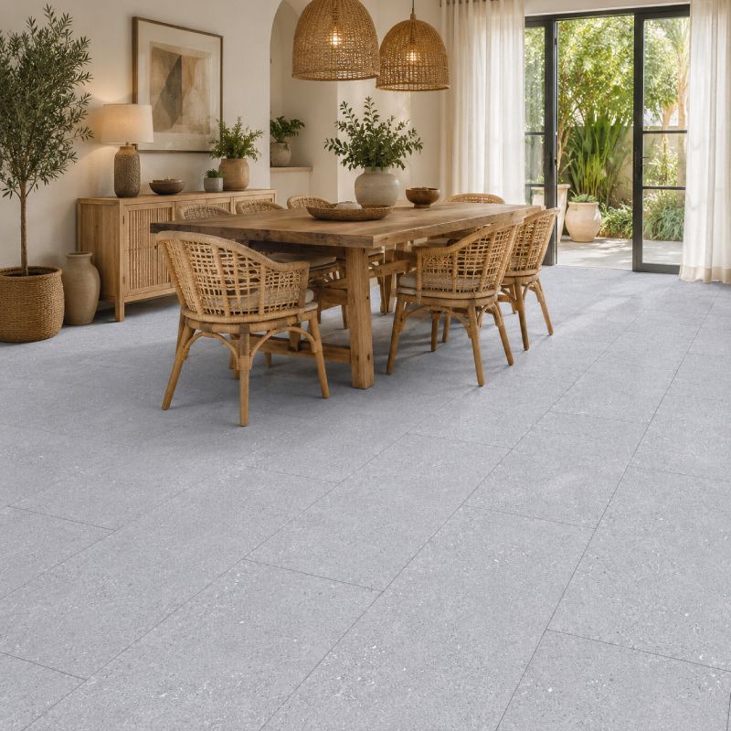 Messel Grey Matt Porcelain Floor Tile - 600 x 1200mm Messel Grey Matt Porcelain Floor Tile - 600 x 1200mm