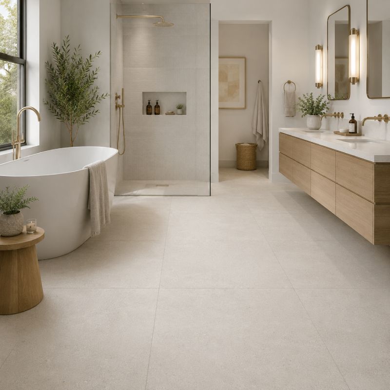 Shell Grey Matt Porcelain Floor Tile - 600 x 1200mm