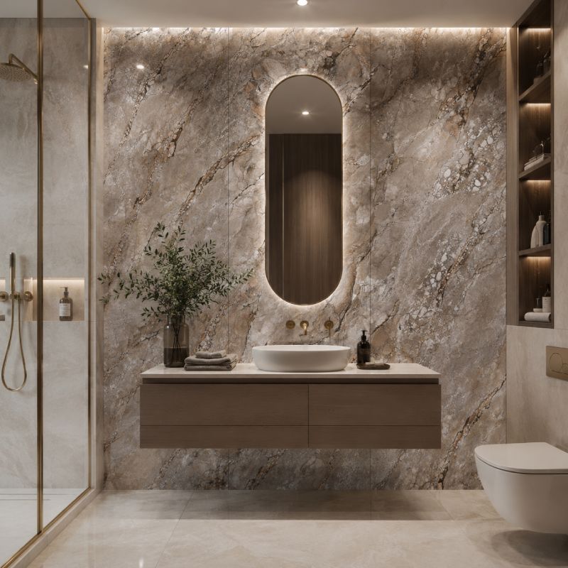 Rocky Dune Shiny Porcelain Floor Tile - 600 x 1200mm
