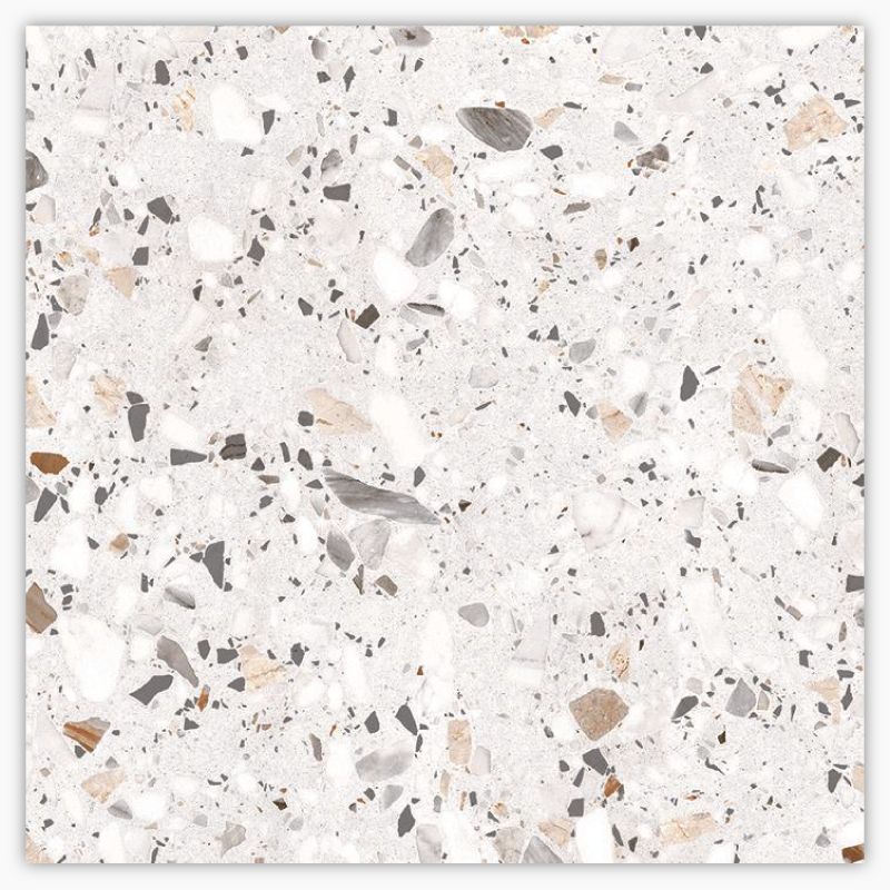 Pebble Super White Matt Porcelain Floor Tile - 800 x 800mm