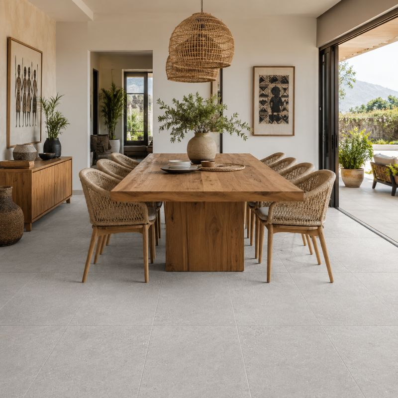 Shell Dove Matt Porcelain Floor Tile - 600 x 1200mm Shell Dove Matt Porcelain Floor Tile - 600 x 1200mm