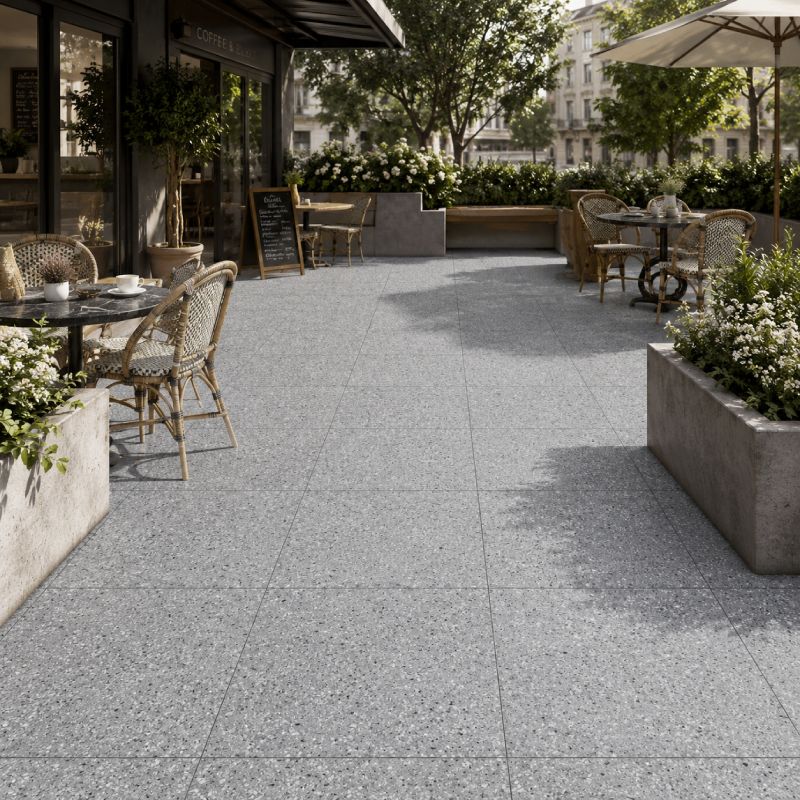 Pebble Stone Grey Hardbody Floor Tile - 450 x 450mm Pebble Stone Grey Hardbody Floor Tile - 450 x 450mm