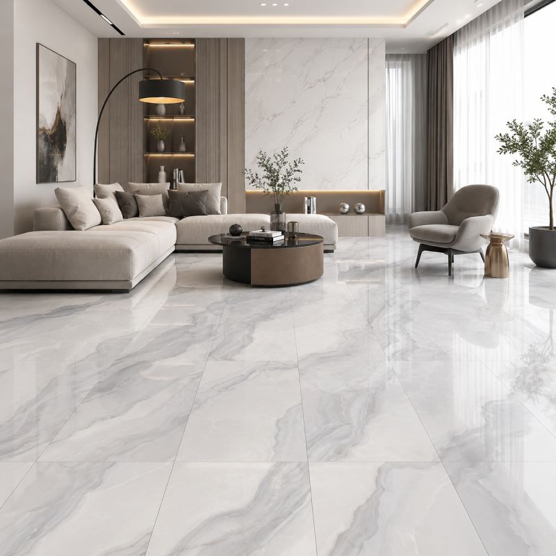 Ice Aurora Shiny Porcelain Floor Tile - 600 x 1200mm **B-GRADE**