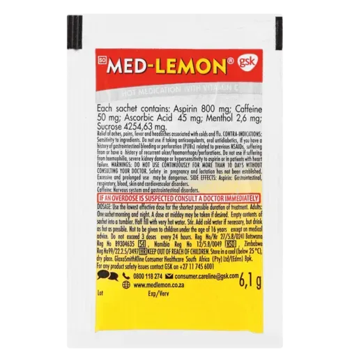 MED LEMON REG 1'S (72)