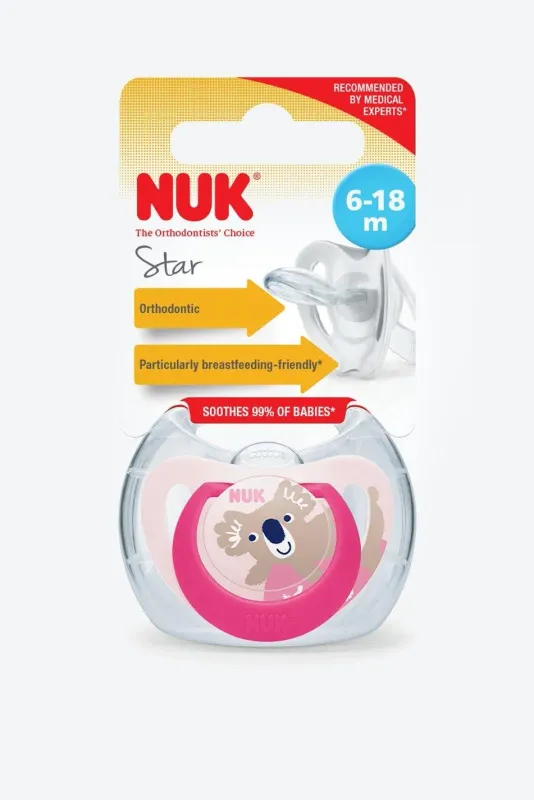 NUK GENIUS SOOTHER GIRL 6-18M 1PC