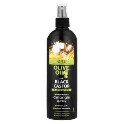 ORS BLACK CASTOR DETANGLE SPRAY 250ML (6/12) *