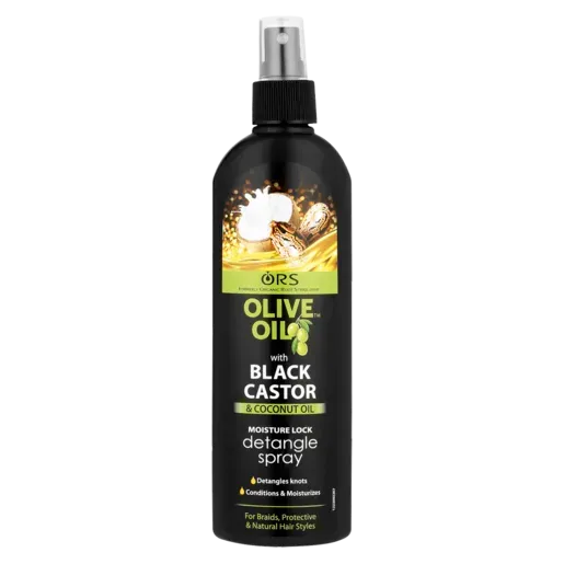 ORS BLACK CASTOR DETANGLE SPRAY 250ML (6/12) *