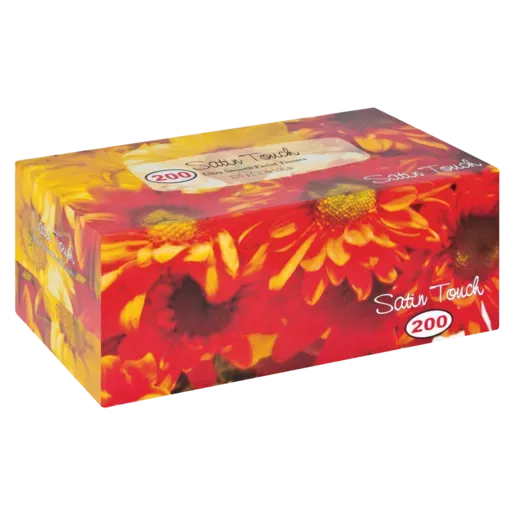 SATIN TOUCH FACIAL TISSUES 200'S (6/36) cs-164 hw-37 tf-15