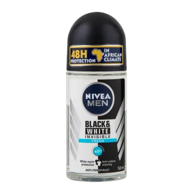 NIVEA 4MEN R/ON B/WHITE FRESH 50ML (6)