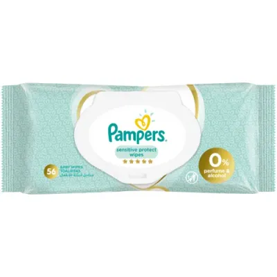 PAMPERS WIPES SENS 56'S (12)