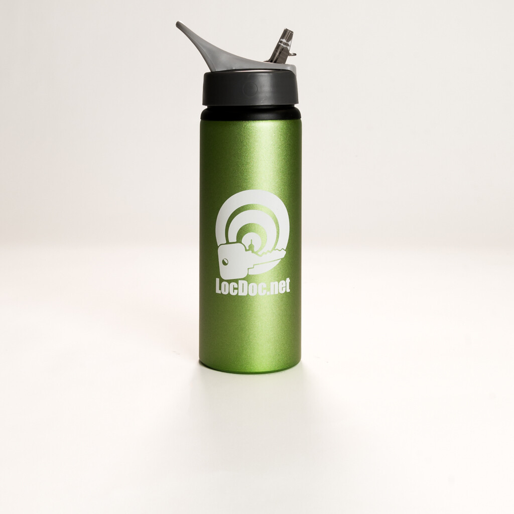 Matte Green Aluminum Sport Water Bottle with Straw - 24oz