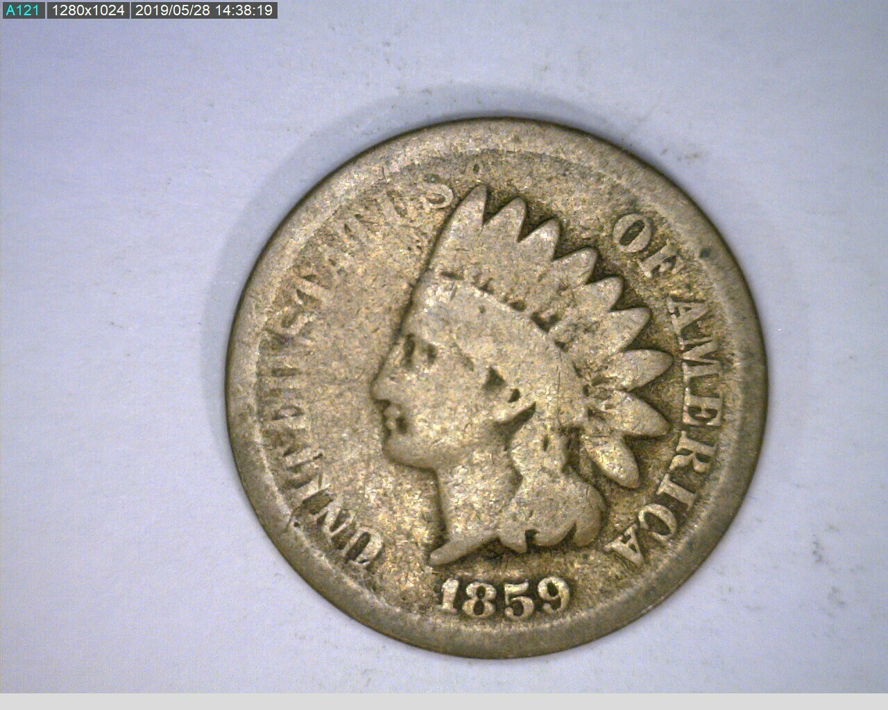 1859 1c Indian Head Cent