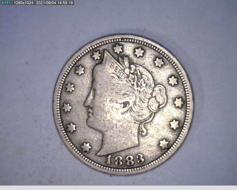 1883 5C No Cent Liberty Nickel