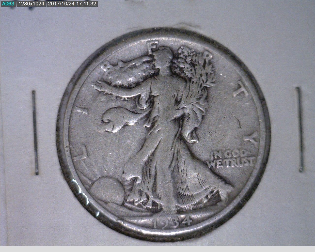 1934 Walking Liberty half dollar