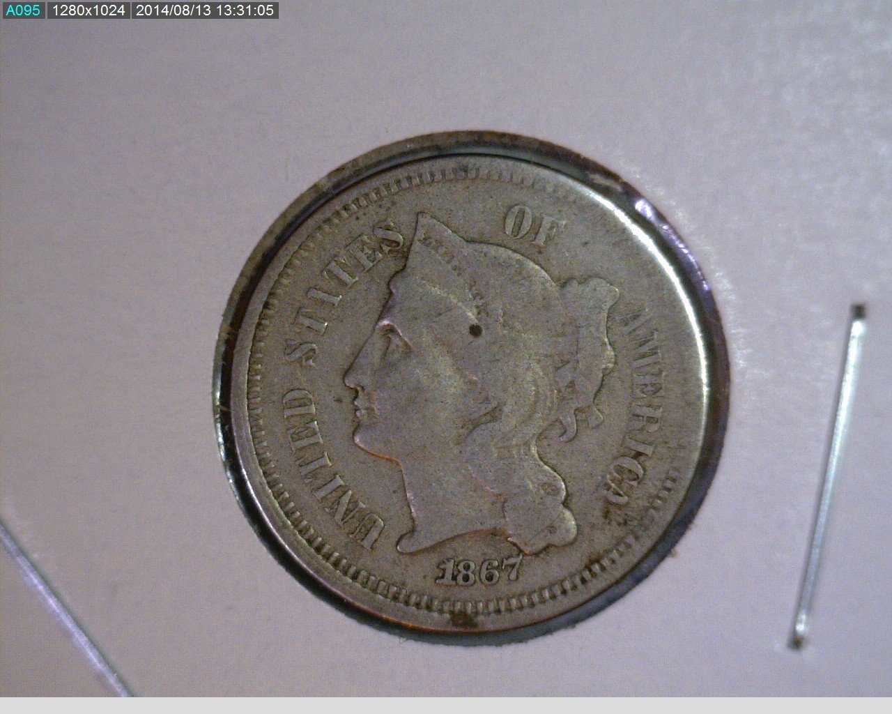 1867 Three Cent Nickel