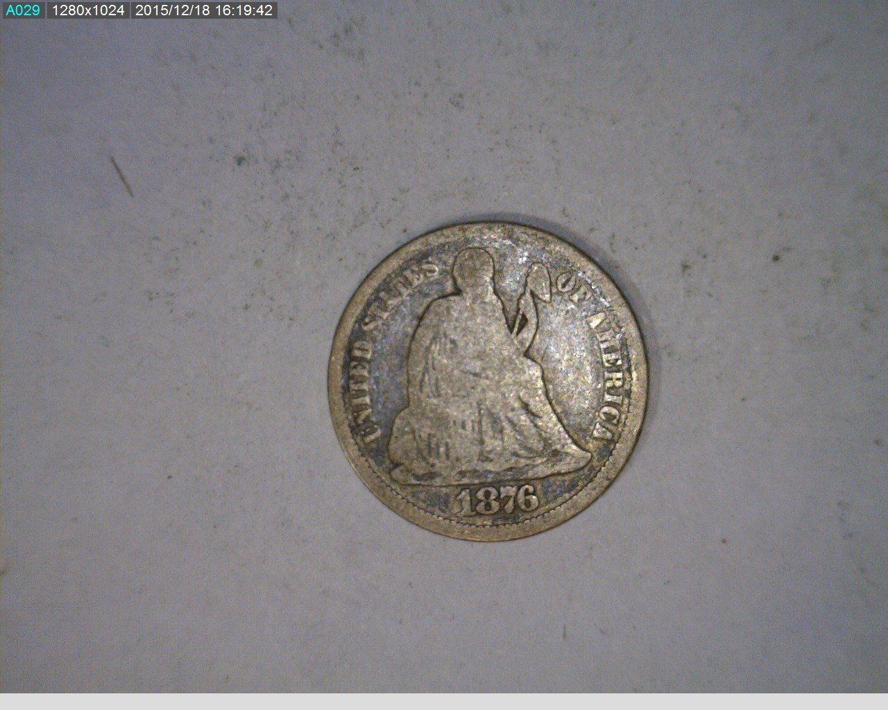 1876 10C Seated Liberty Dime