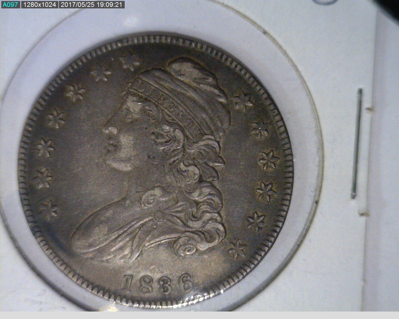 1836 50C Bust Half Dollar