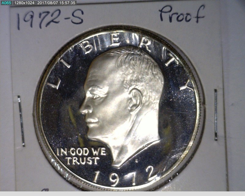 1972-S Proof 40% Silver Ike Dollar