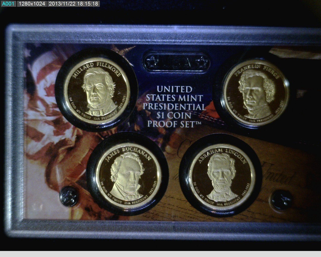 2010-S $1 Presidential Proof Dollars in mint holder no box or coa