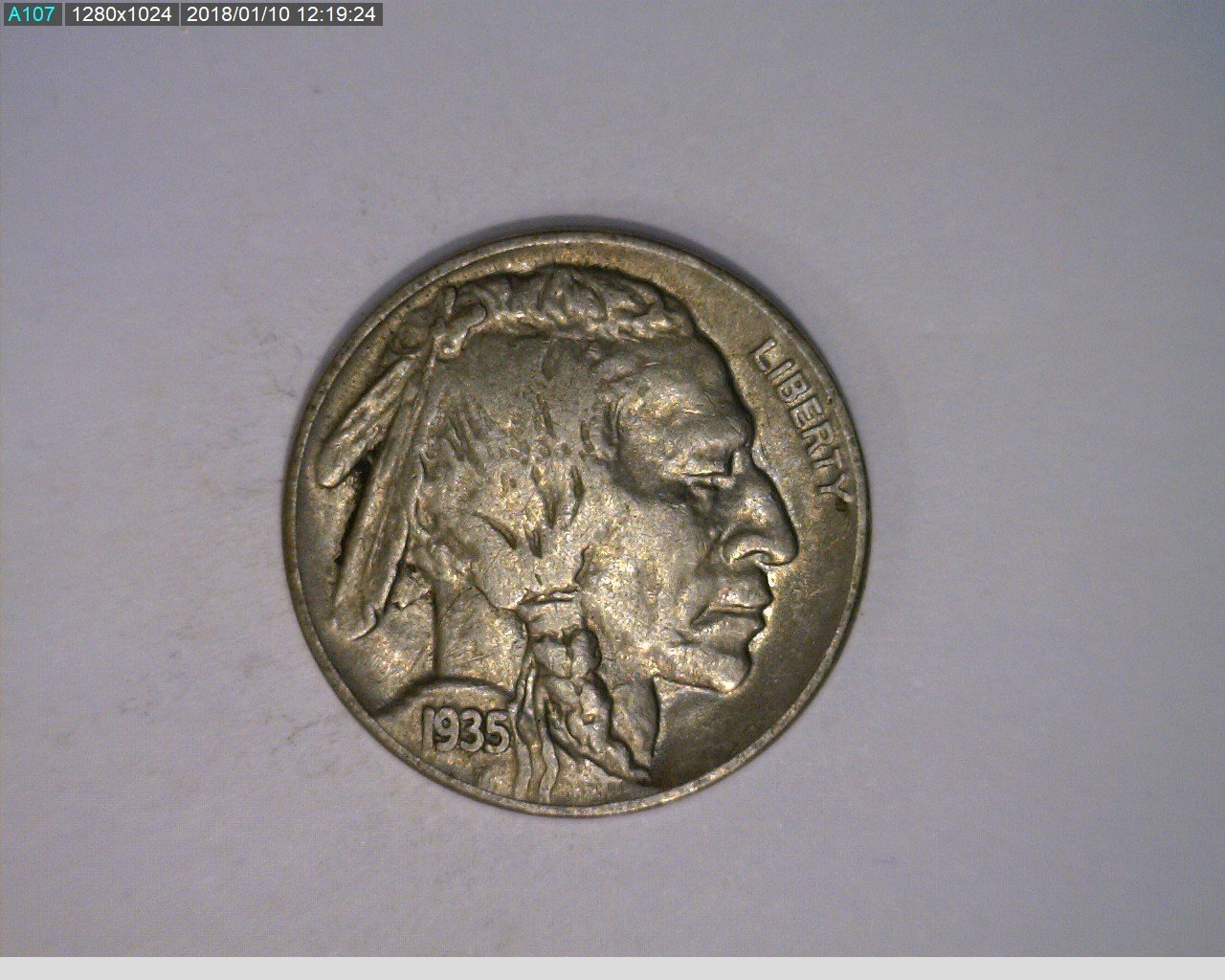 1935 5C Buffalo Nickel