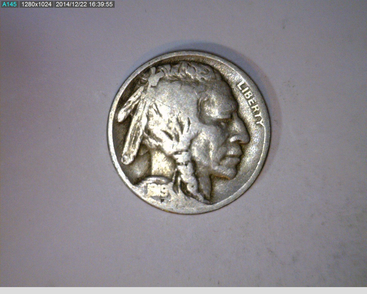 1919 5C Buffalo Nickel