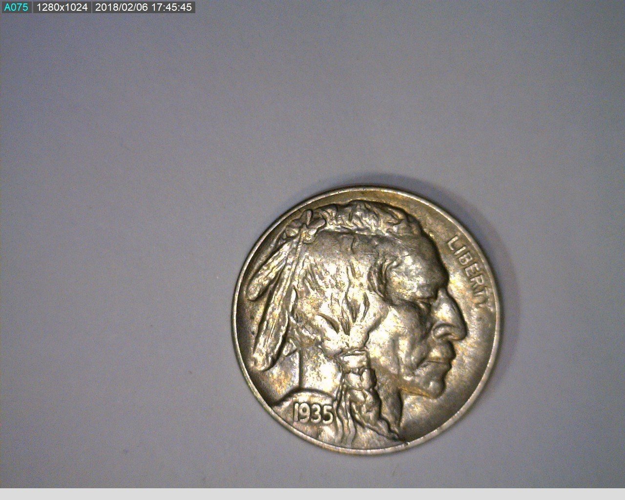 1935 5C Buffalo Nidkel