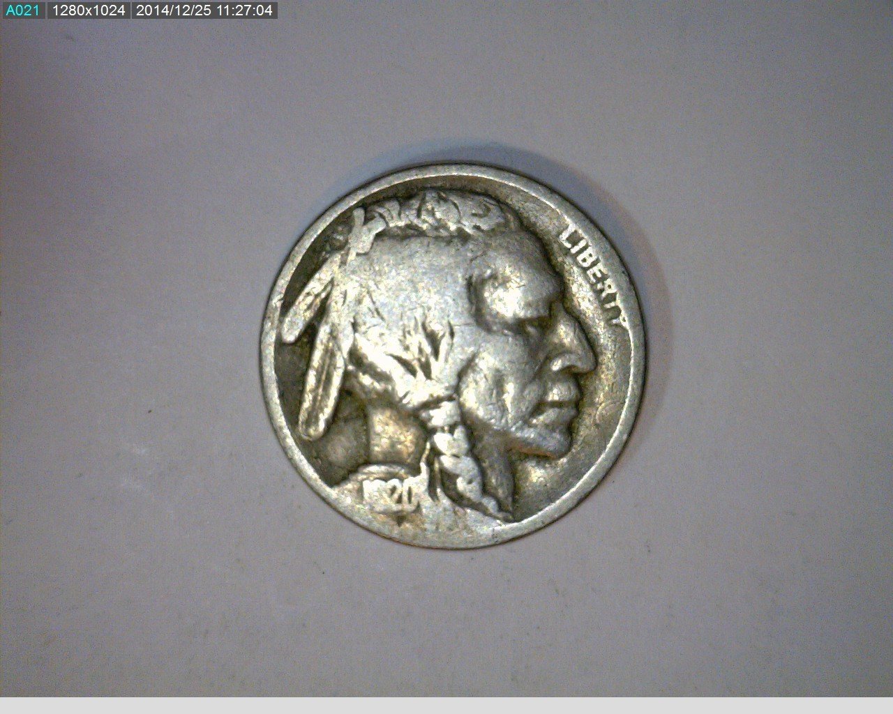 1920 5C Buffalo Nickel