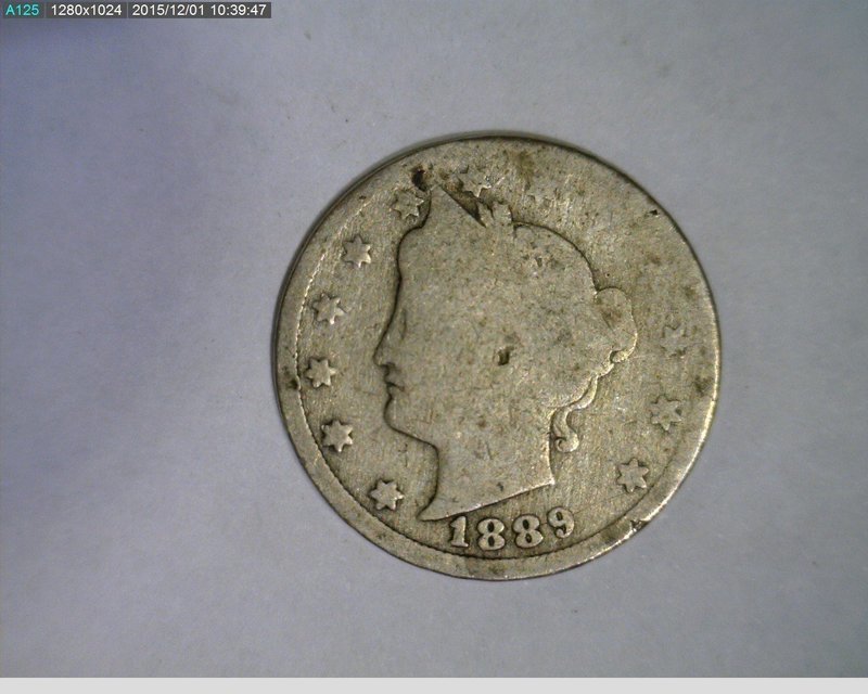 1889 5C Liberty Nickel