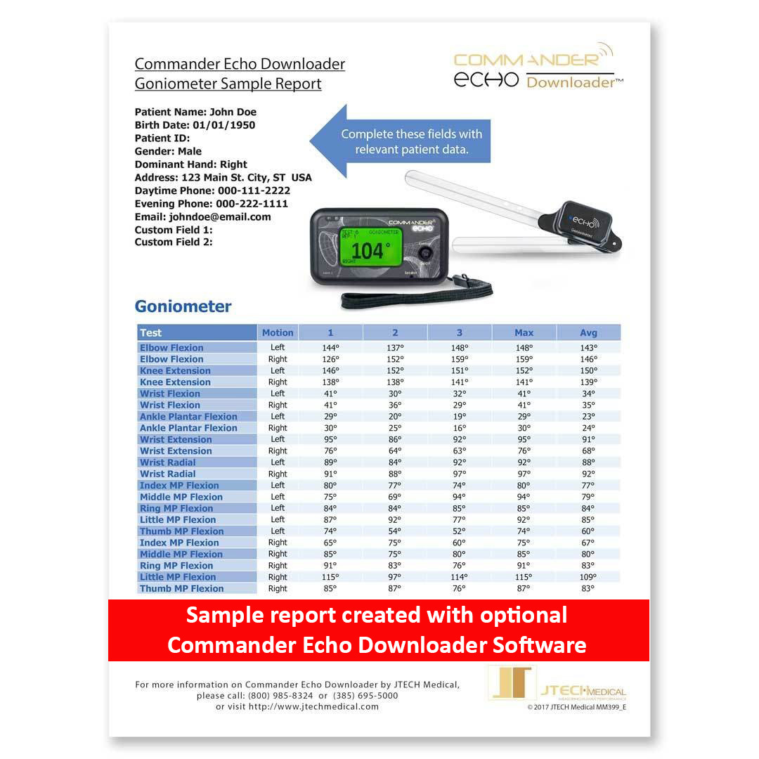 Commander Echo Goniometry Starter Kit