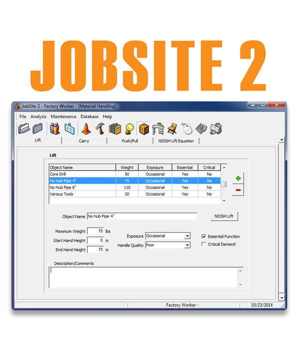 Jobsite 2 - Workplace Analysis Software