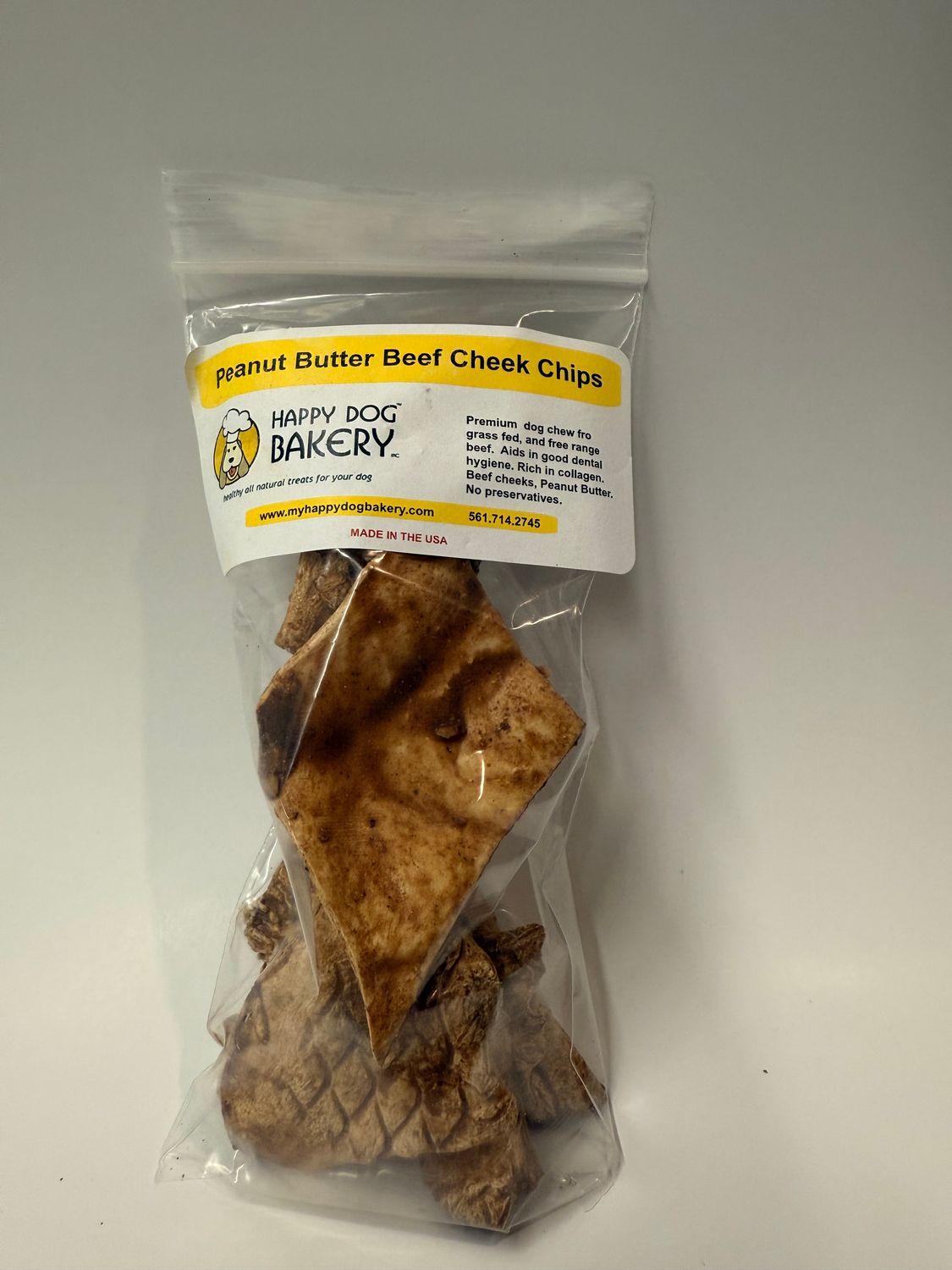 Peanut Butter Beef Cheek Chips