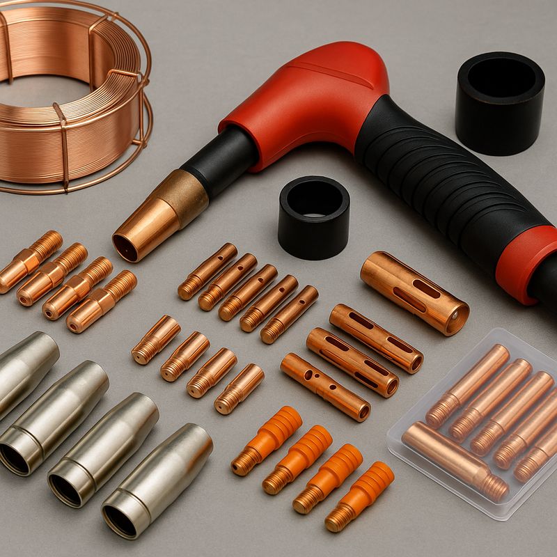 Kit ricambi torcia MB 25 – Contatti, ugelli, diffusori