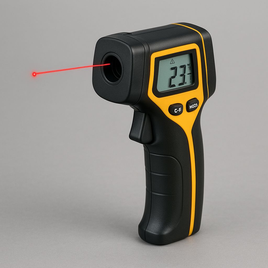 Pirometro digitale IR 800°C – Puntamento laser e display retroilluminato