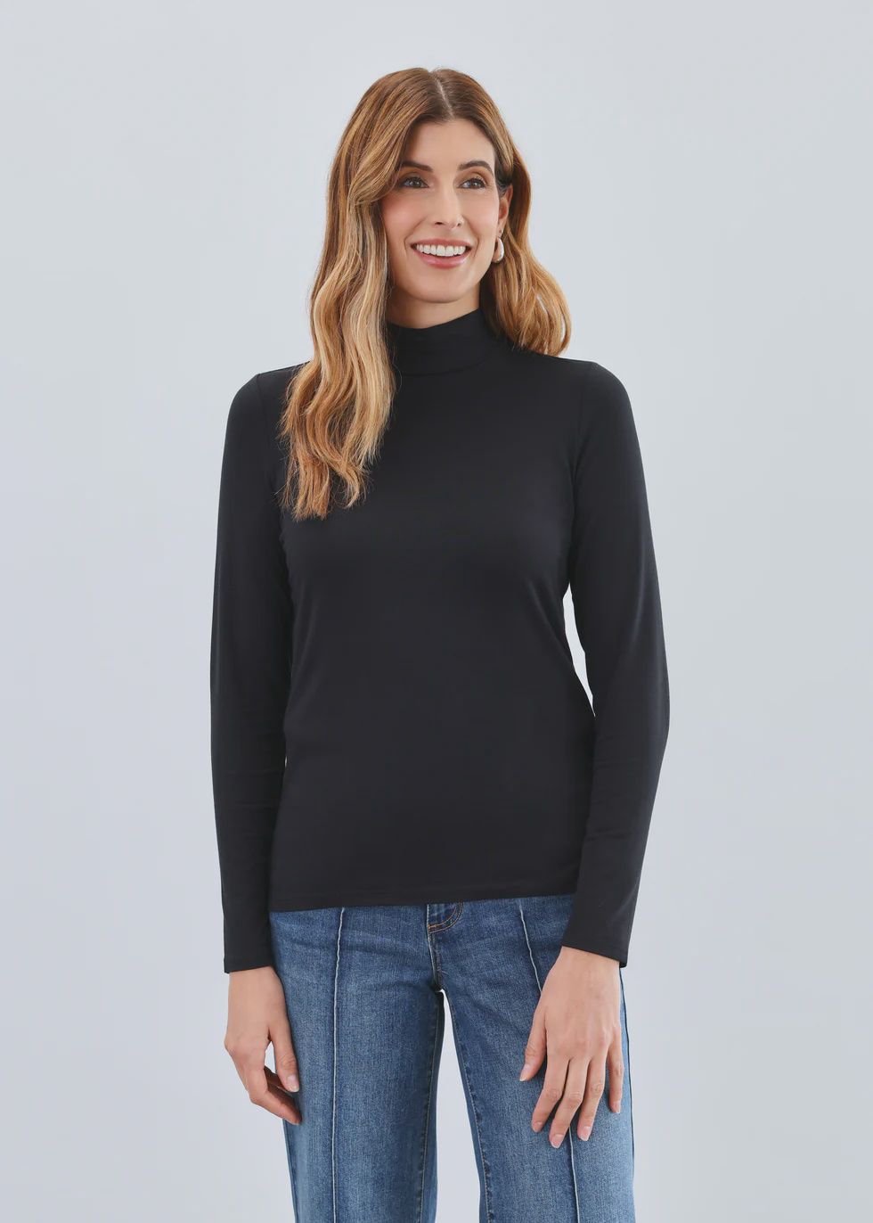 LONG SLEEVE MOCKNECK TOP